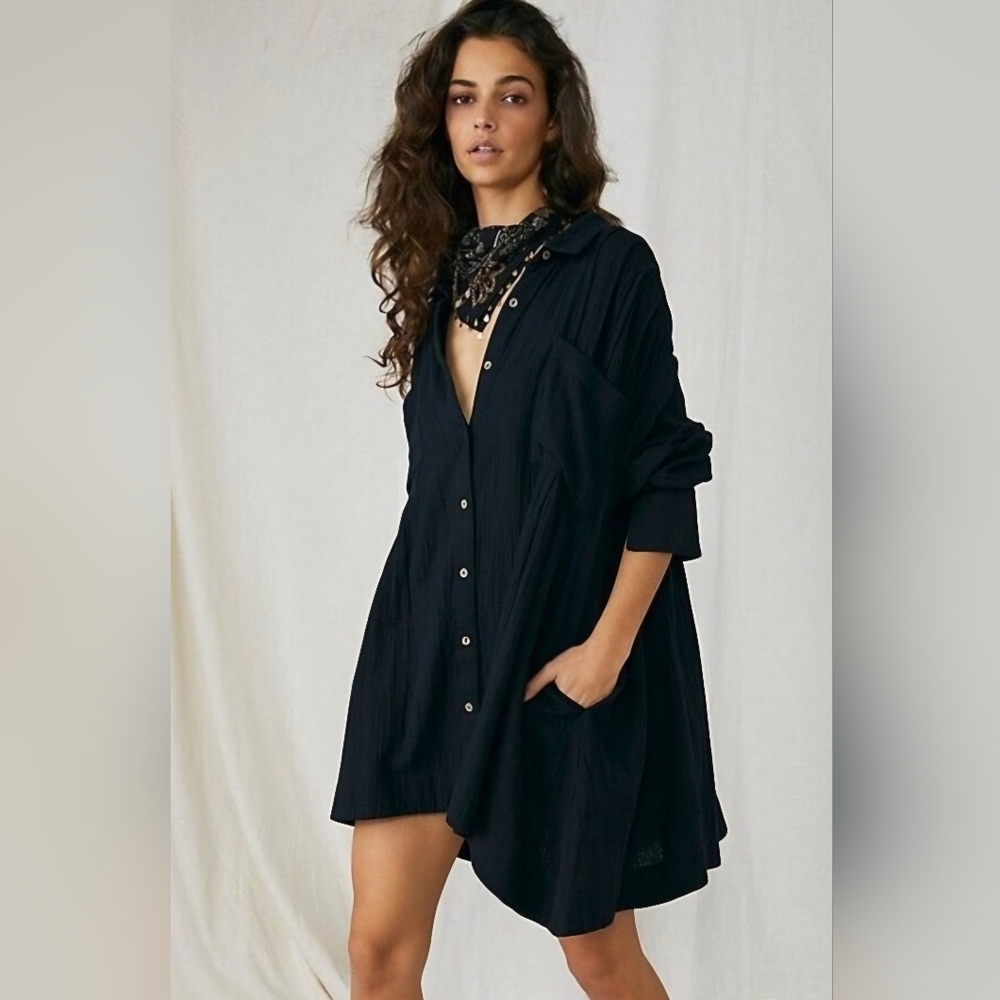 Free People The Voyager Shirtdress Size M